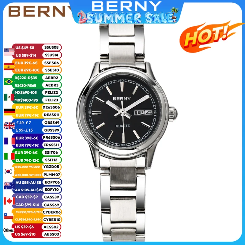 Luxury Watch In Japan - BERNY Luxury Ladies Watch Japan Movement