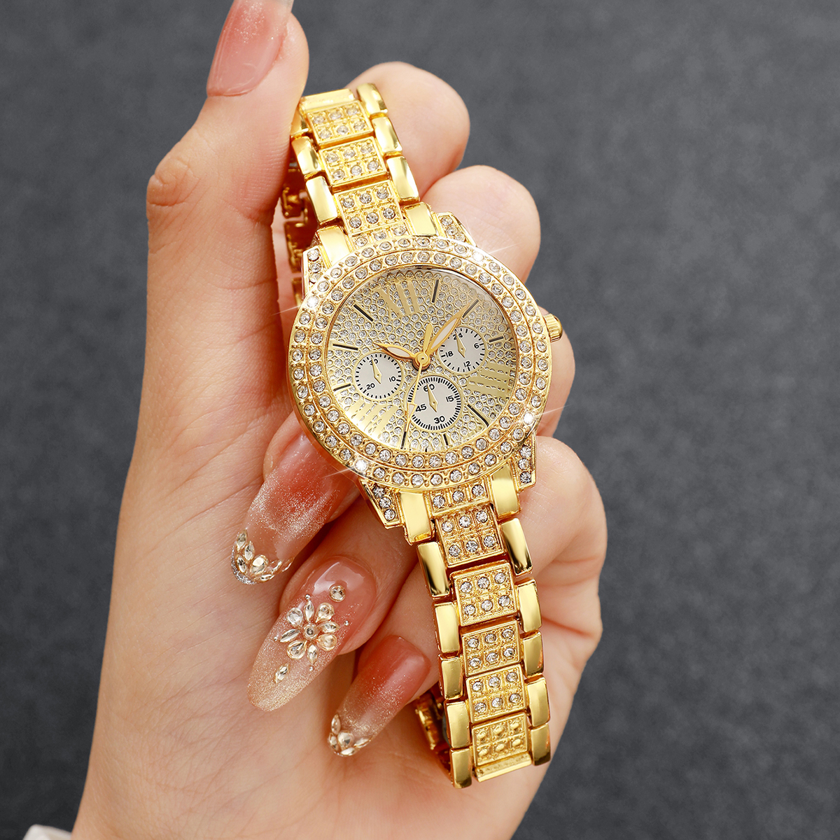 Lux Watch - Fashion Decorative Three-eyes Dial Women Quartz