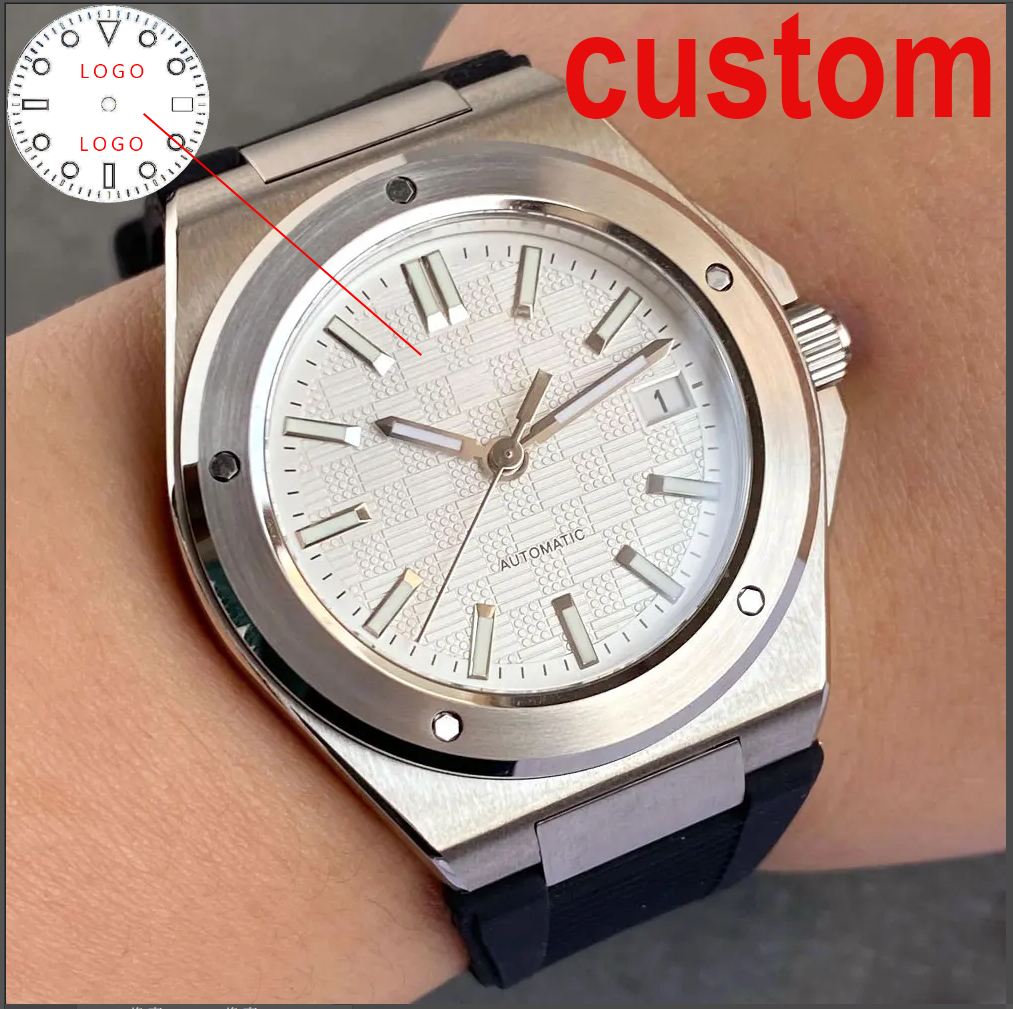 Luxury Watch In Japan - Custom New Silver 40mm Round Bezel