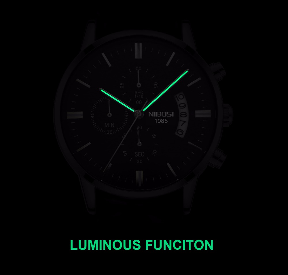 NIBOSI Stainless Steel Black Q - Luxury Watch Exhibition recensie en prijs