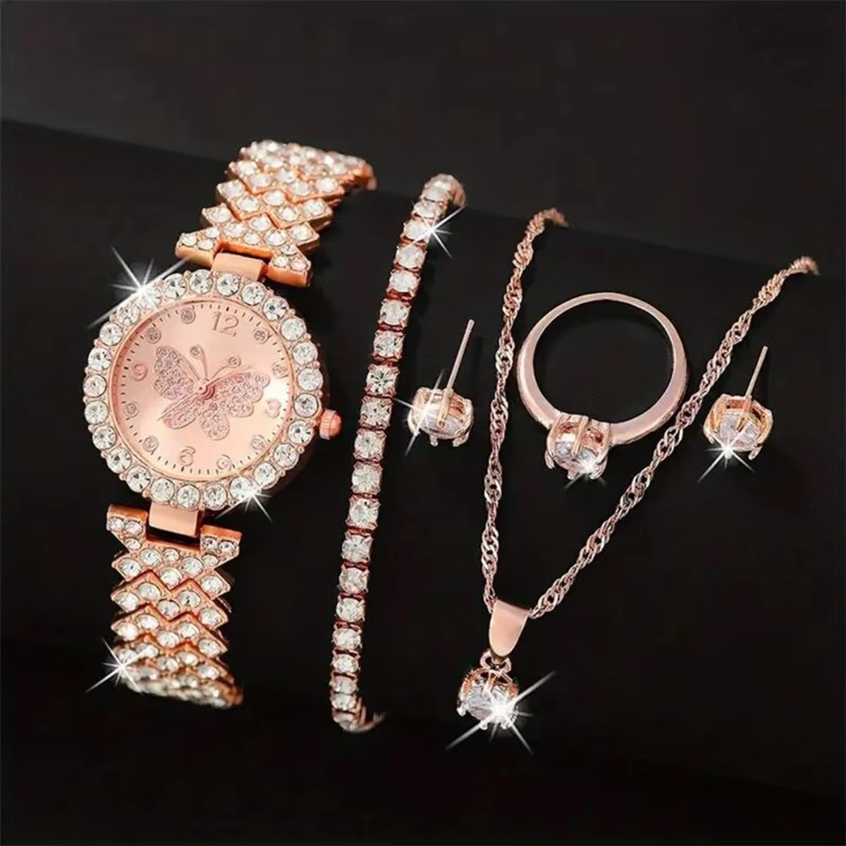 6PCS/Set Luxury Rhinestone But - Lux Watch recensie en prijs