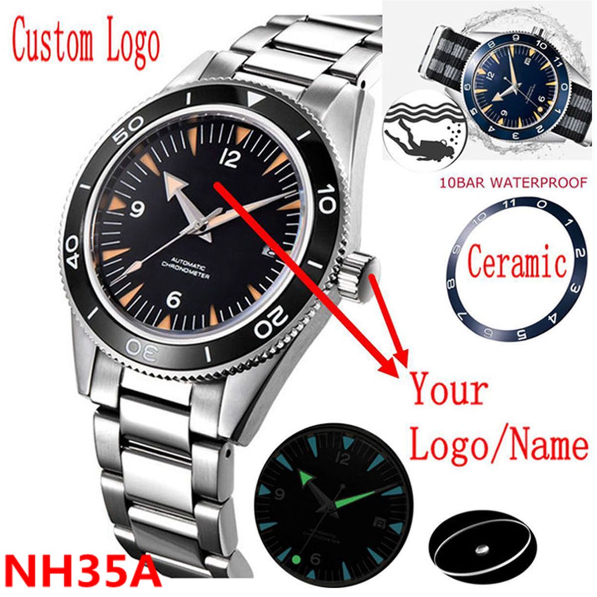Custom Logo NH35 Movement Watc - Lux Watch recensie en prijs