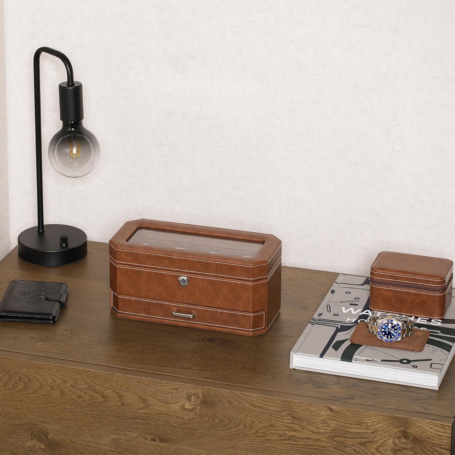4 Slot Leather Watch Box with  - Luxury Watch Image recensie en prijs