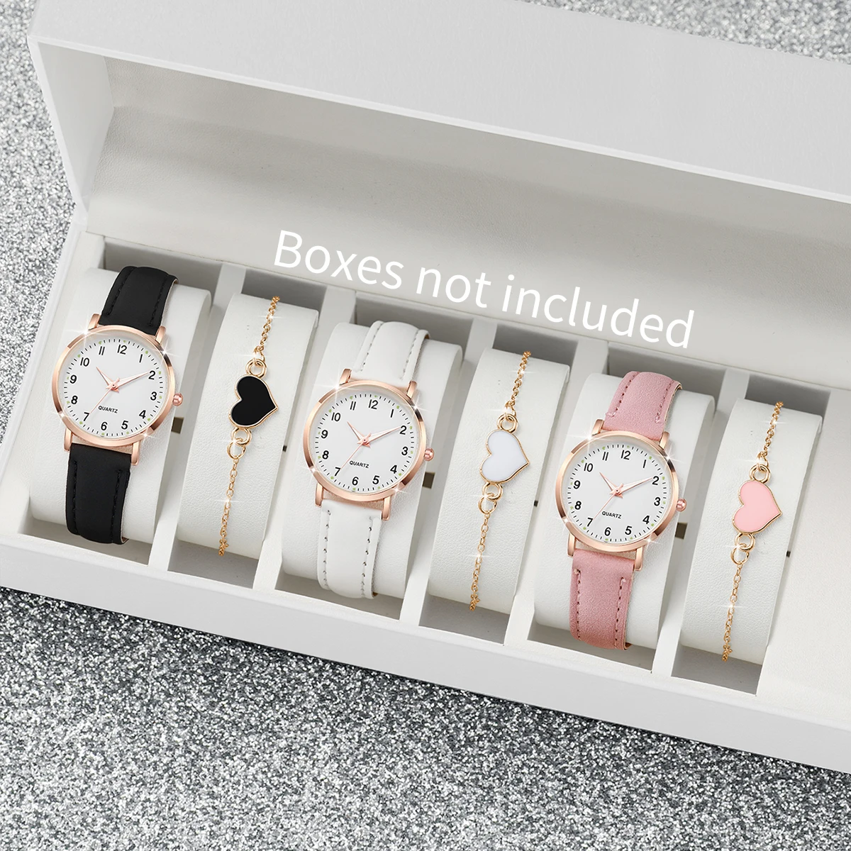 4/6PCS Fashion Arabic Dial Wom - Open Heart Watch recensie en prijs