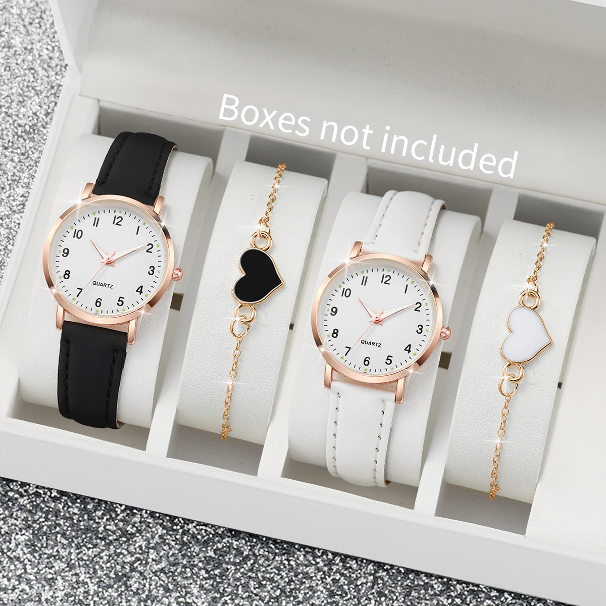 4/6PCS Fashion Arabic Dial Wom - Open Heart Watch recensie en prijs