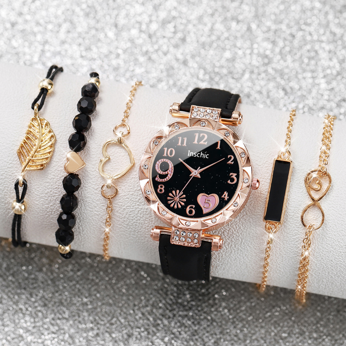 6PCS/Set Women Watches Fashion - Open Heart Watch recensie en prijs