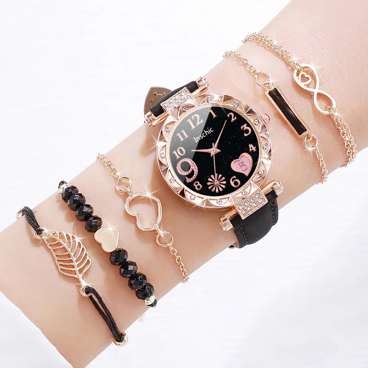 6PCS/Set Women Watches Fashion - Open Heart Watch recensie en prijs