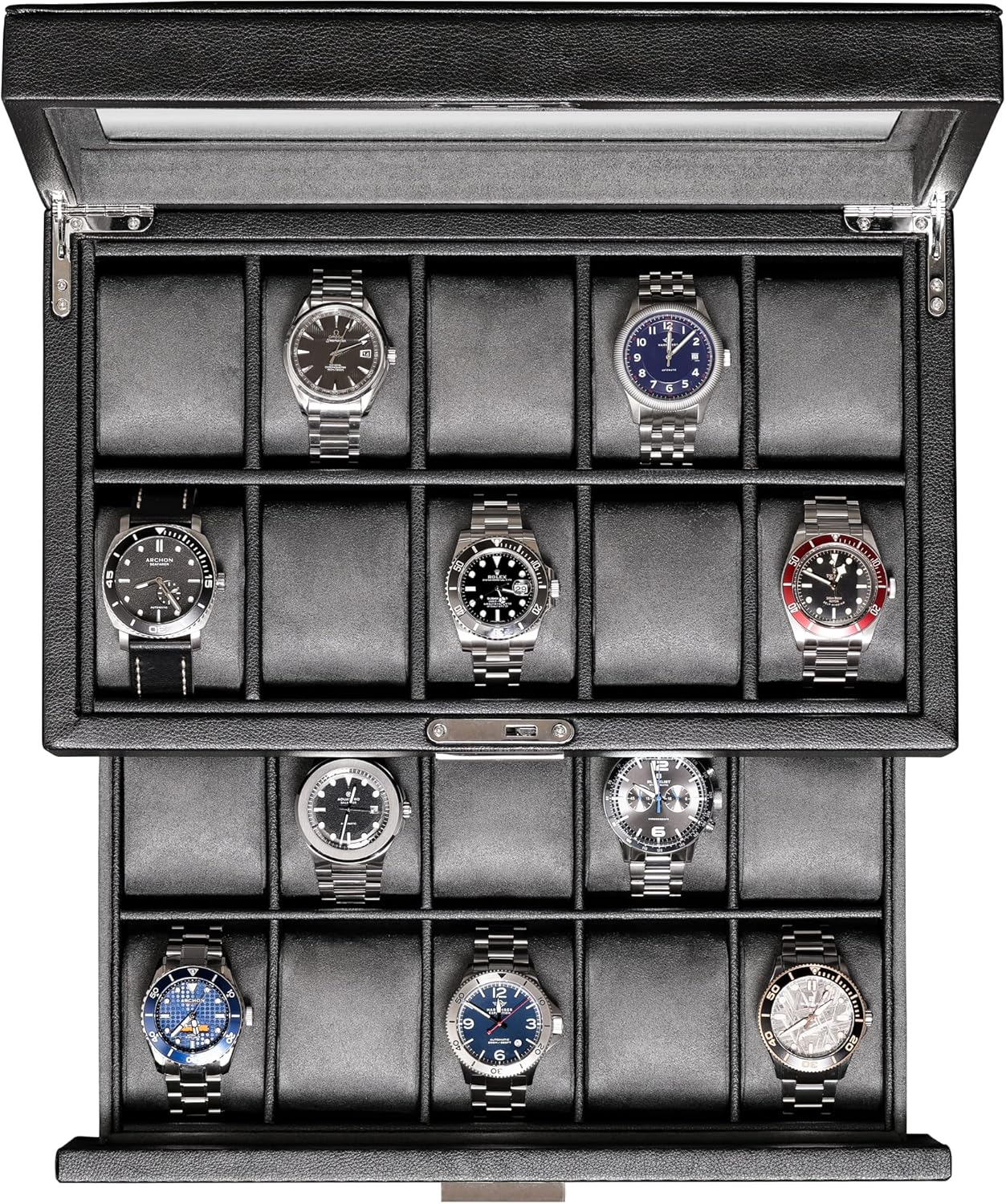 20 Slot Leather Watch Box - Lu - Luxury Watch Image recensie en prijs