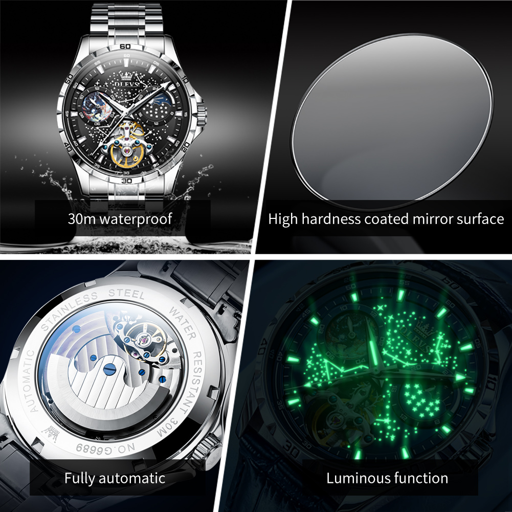 OLEVS 6689 Luxury Brand Moon P - Luxury Watch Exhibition recensie en prijs
