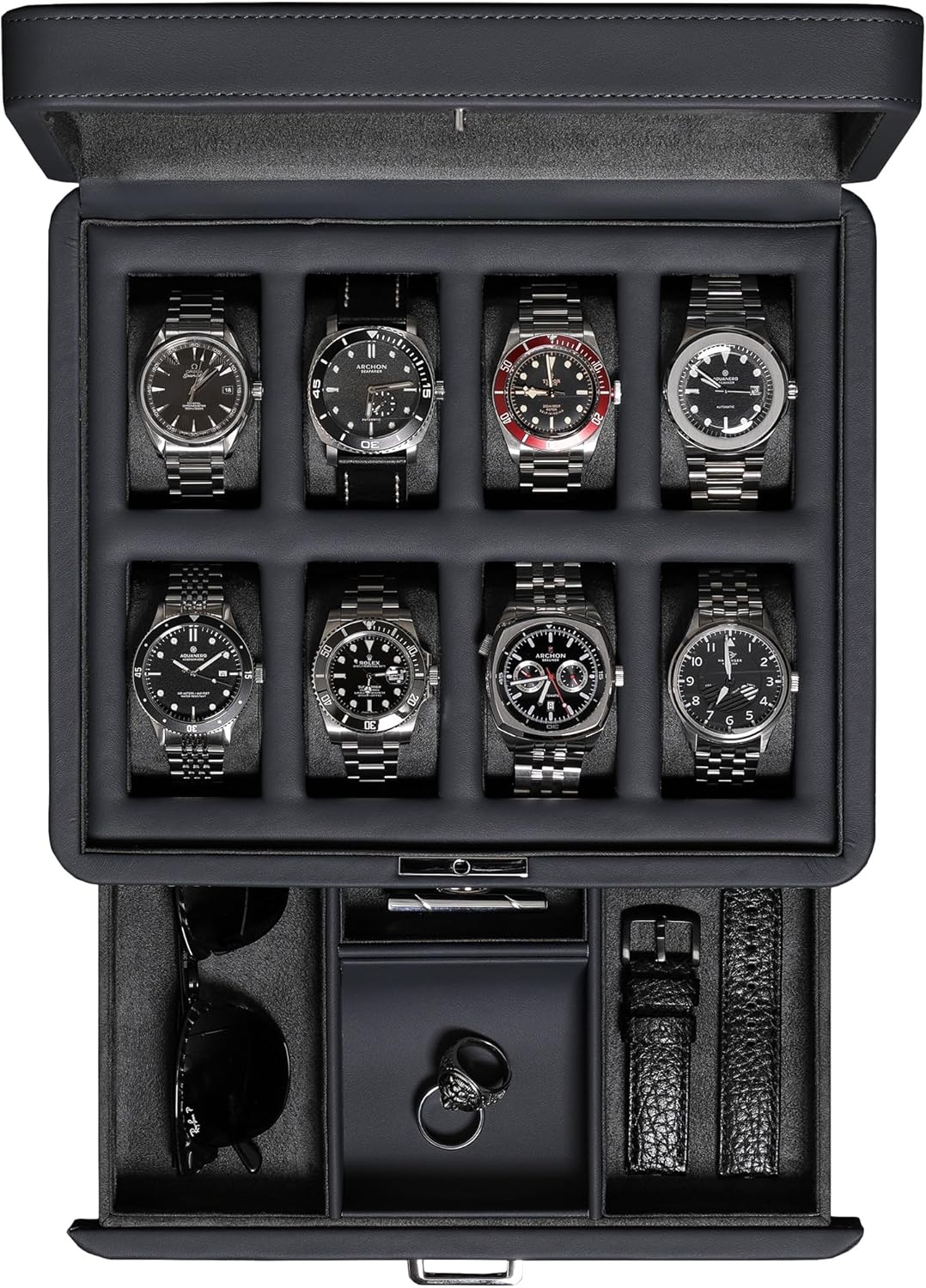 8 Slot Leather Watch Box with  - Luxury Watch Image recensie en prijs