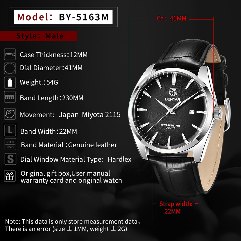 Benyar 5163 Top Brand Luxury M - Luxury Watch Exhibition recensie en prijs