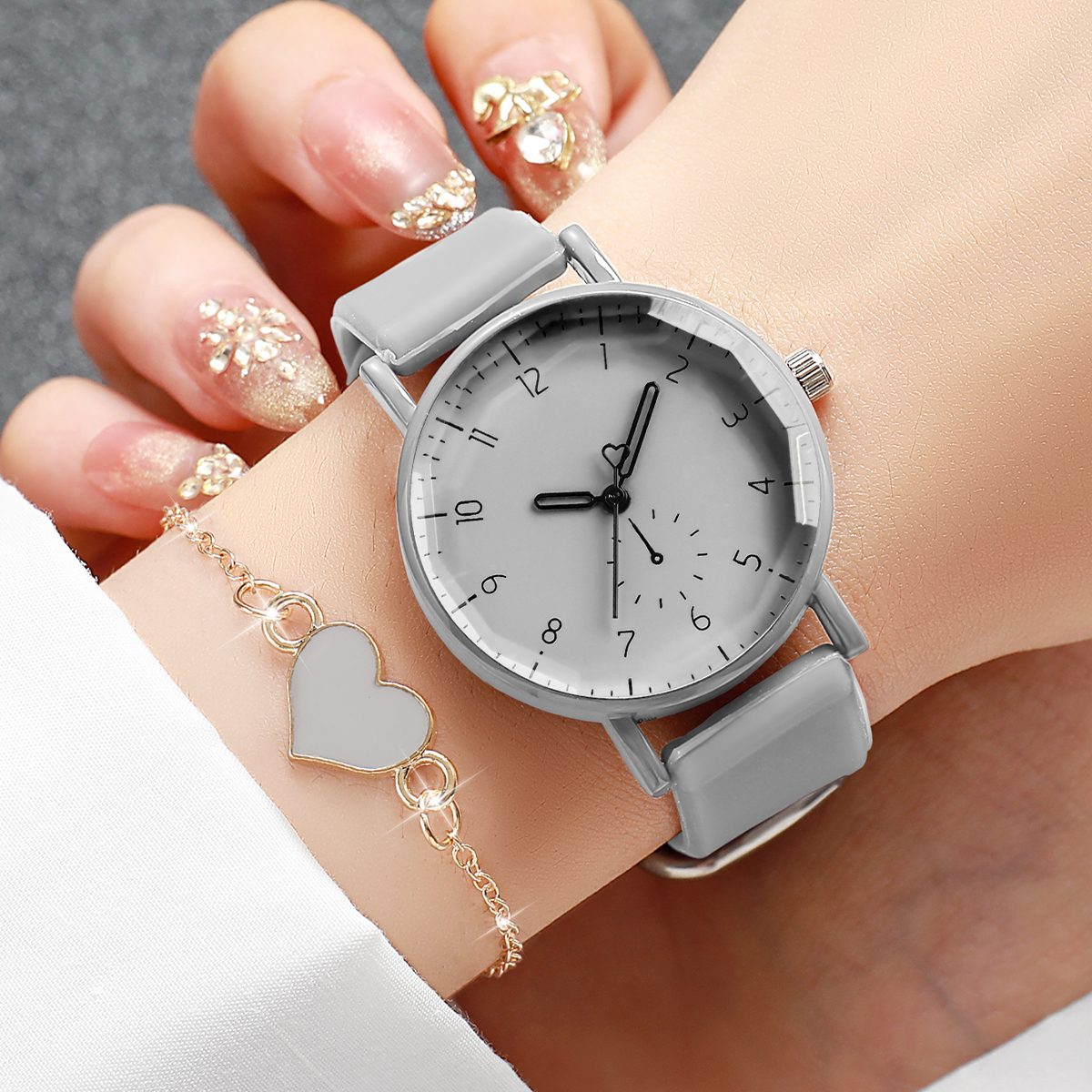 2PCS/Set Fashion Arabic Dial W - Open Heart Watch recensie en prijs