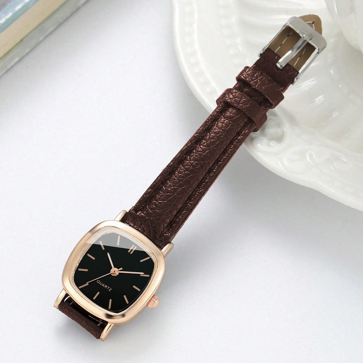 2PCS/Set Fashion Square Women  - Open Heart Watch recensie en prijs