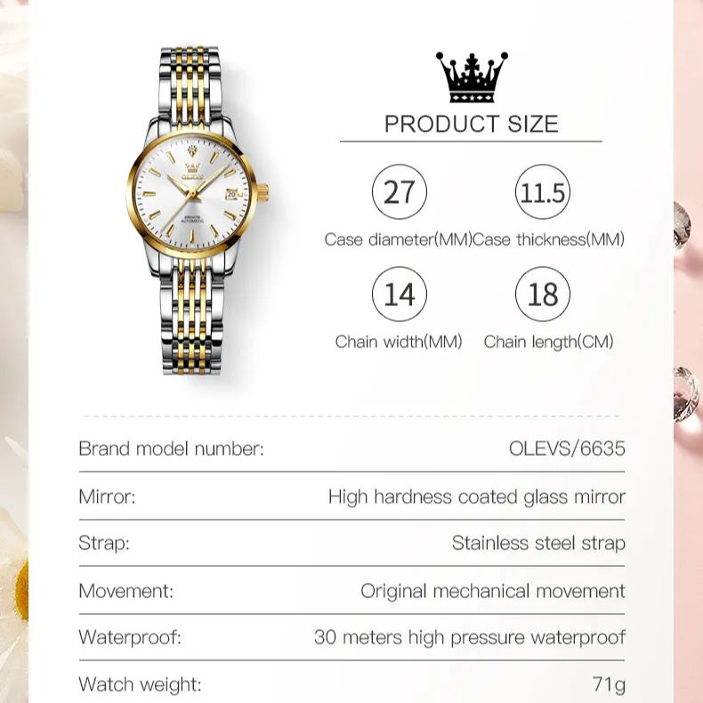 OLEVS Automatic Watch for Wome - Luxury Watch Exhibition recensie en prijs
