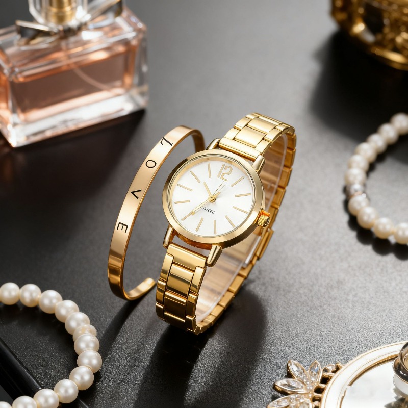 2pcs Set Watch Luxury Women Si - Lux Watch recensie en prijs