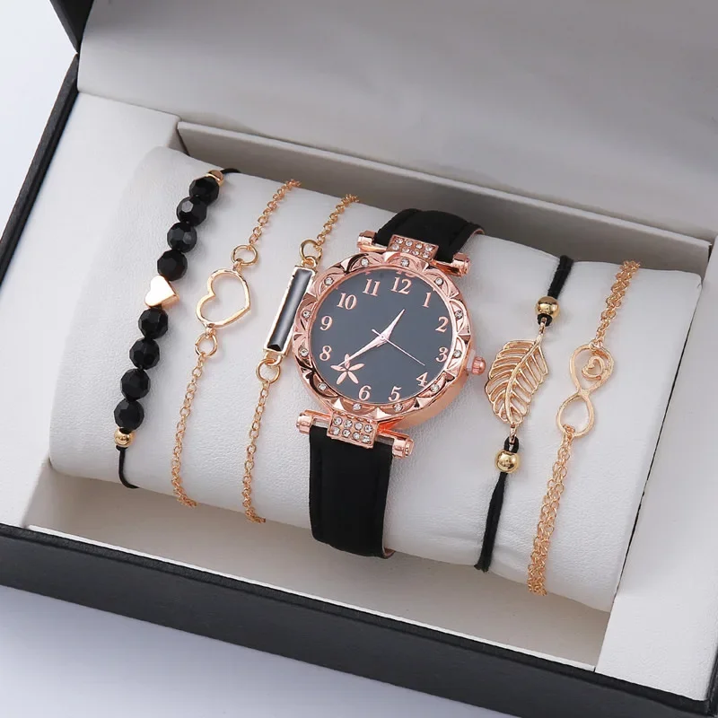 6PCS/Set Women Watch Cute Hear - Open Heart Watch recensie en prijs