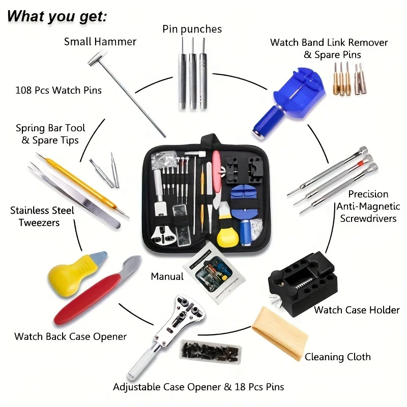 147pcs/set Watchmaker Watch Re - Luxury Watch Cleaning Kit recensie en prijs