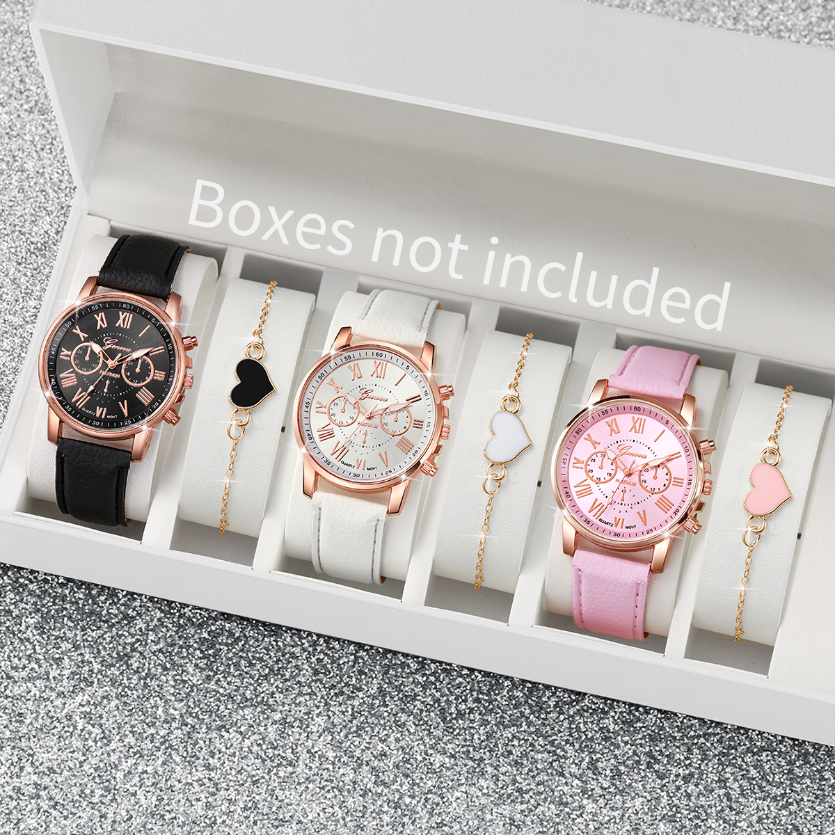 6PCS Fashion Women Watches Hea - Open Heart Watch recensie en prijs