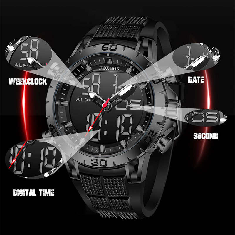 FOXBOX Mens Watches Sports Top - Luxury Watch Exhibition recensie en prijs